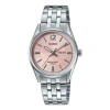 Casio Retro Fashion Casual Analog Watch 'silver Rose Pink' In Metallic