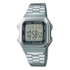 Casio Retro Fashion Digital Watch 'silver Black' In Metallic