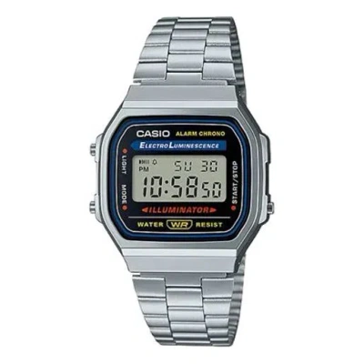 Casio Retro Fashion Digital Watch 'silver Black Blue'