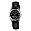 Casio Retro Pointer Series Classic Leather Black Quartz Waterproof Black Dial Black Analog
