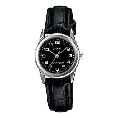 Casio Retro Pointer Series Classic Leather Black Quartz Waterproof Black Dial Black Analog