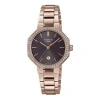 Casio She-4552cg-8auprs Waterproof Stainless Steel Strap In Orange