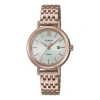 Casio Sheen Analog Watch 'rose Gold Crystal White' In Metallic