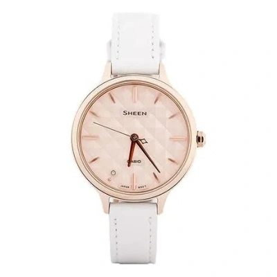 Casio Sheen Minimalistic Analog Watch 'rose Pink White'