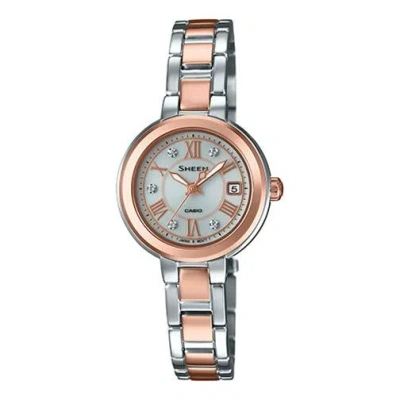 Casio Sheen Series Classic Fashiones Golden Waterproof Silver Analog In Metallic