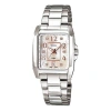 Casio Sheen Series Minimalistic Casual Business Watch White Analog In Metallic