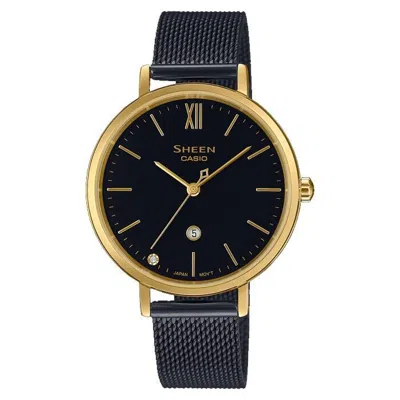 Pre-owned Casio Sheen Series She-4539bgm-1a Elegant Fashion Watch【shipping From Taiwan】