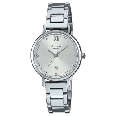 Pre-owned Casio Sheen Series She-4540d-7a Minimalist Design Watch【shipping From Taiwan】