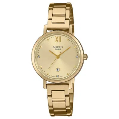 Pre-owned Casio Sheen Series She-4540g-9a Minimalist Design Watch【shipping From Taiwan】