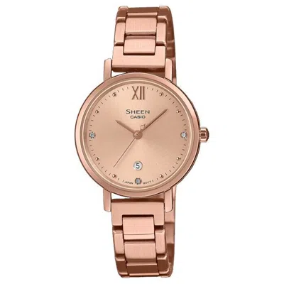 Pre-owned Casio Sheen Series She-4540pg-4a Minimalist Design Watch【shipping From Taiwan】