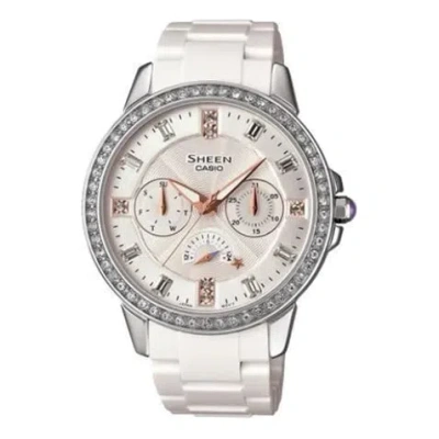Casio Sheen Series Stainless Steel Case White Dial Quartz Movement 38mm Watch Analog In Neutral