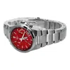 Casio Sheen Series Waterproof Silver/ Sports Red Analog