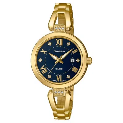 Pre-owned Casio Sheen Shs-4526g-2a Solar Watch Ladies Watch【shipping From China】
