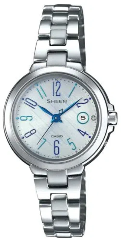 Pre-owned Casio Sheen Shw-5100d-7ajf Tough Solar Women's Watch In Box