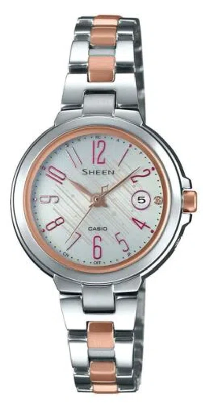 Pre-owned Casio Sheen Shw-5100dsg-7ajf Solor Women's Watch 2019 In Box