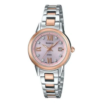 Casio Sheen Solar Powered Quartz Waterproof Sapphire Crystal In Silver