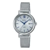 Casio Sheen Solar Powered Quartz Waterproof Sapphire Crystal Silver Analog In Metallic