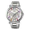 Casio Sheen Stylish Waterproof Quartz Movement Stainless Steel Strap Watch 44*38.4*11mm Silver