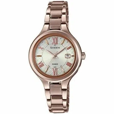 Pre-owned Casio Sheen Titanium Series Shw-7000tcg-4ajf Solor Women's Watch In Box