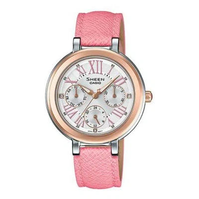 Casio Sheen Waterproof Dark Pink Analog