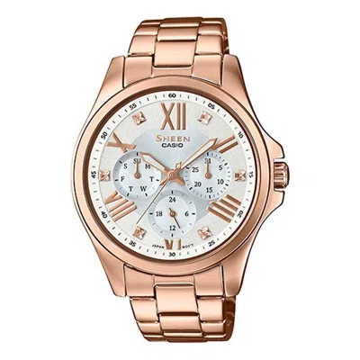 Casio Sheen Waterproof Rose Gold Analog In Pink