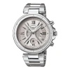 Casio Sheen Waterproof Stainless Steel Strap White Analog In Neutral