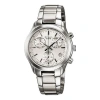 Casio Sheenseries Business Es Silver White Analog In Metallic