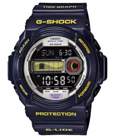 Pre-owned Casio Shock G-lide Tide Moon Men's Watch Glx-150b-6