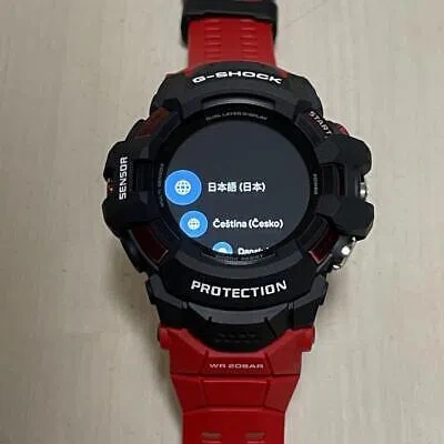 Pre-owned Casio Shock G-squad Pro Gswh1000-1a4 Black With Wear Os By Google