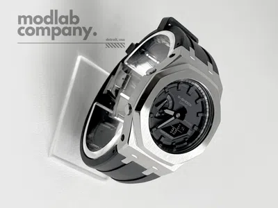 Pre-owned Casio Silver Custom  G-shock Ga2100 Mod Watch Ak Gift For Man Ship From Usa