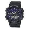 Casio Small Warrior Analog-digital Watch 'black Royal Blue'
