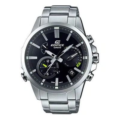 Casio Solar Powered Edifice Waterproof Sports Stainless Steel Strap Quartz Sapphire Crystal Mens Bla In Gray