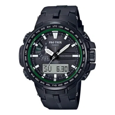 Casio Solar Powered Sports Mens Blackgreen Analog/digital Combo