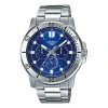 Casio Sports Quartz Waterproof Mens Blue Analog In Metallic