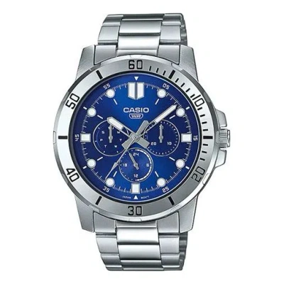Casio Sports Quartz Waterproof Mens Blue Analog In Metallic