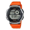 Casio Sports Quartz Waterproof Mens Orange Analog