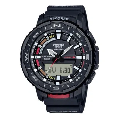 Casio Sports Quartz Waterproof Shockproof Solar Powered Mens Black Analog/digital Combo