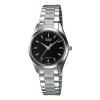 Casio Stainless Steel Strap Black Analog In Silver