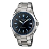 Casio Stainless Steel Strap Dark Blue Analog