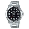 Casio Stainless Steel Strap Mens Silverblack Analog
