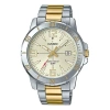 Casio Stainless Steel Strap Quartz Waterproof Unisex Mens Light Grey Analog In Metallic