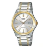 Casio Stainless Steel Strap Quartz Waterproof Unisex Mens Silver Analog In Metallic
