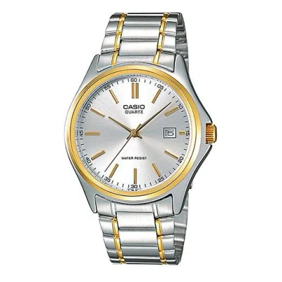 Casio Stainless Steel Strap Quartz Waterproof Unisex Mens Silver Analog In Metallic