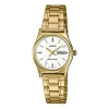 Casio Stainless Steel Strap Quartz Waterproof White Dial White Analog