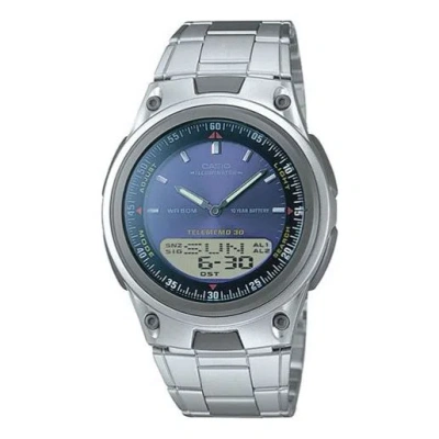 Casio Standard Analog-digital Watch 'silver Blue' In Multi