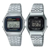 Casio Standard Classic Retro Digital Watch 'silver Black' In Metallic