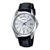 Casio Standard Genuine Leather Band 'black Silver'