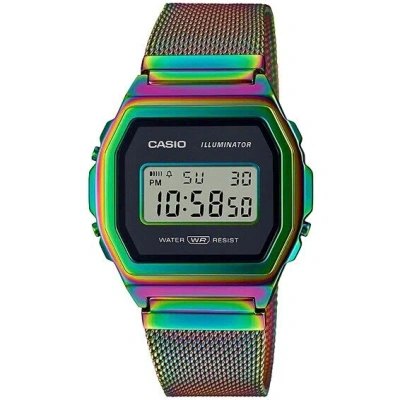 Pre-owned Casio Standard Premium A1000rbw-1jf Tictac Limited Rainbow Color Watch 38mm