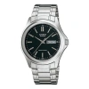 Casio Standard Simplistic Steel Analog Watch 'silver Black' In Metallic