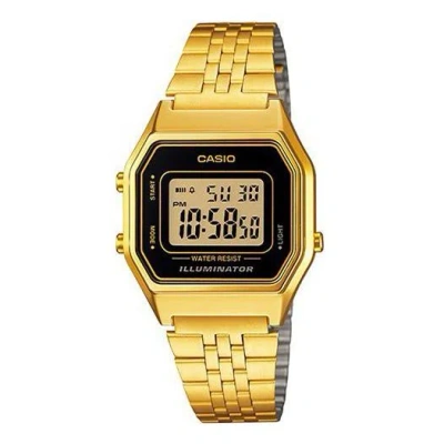 Casio Standard Vintage Dial Steel Link Band En Waterproof Unisex Mens Gold Digital